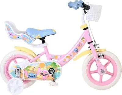 Produktbild von Disney Stitch Kinderfahrrad - Mädchen - Mag-Felgen - 12 Zoll - Rosa