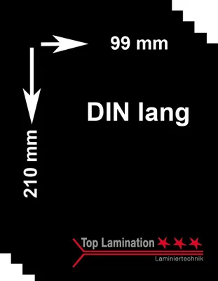 Produktbild von 10 Blatt schwarz 120 g/m² DL (99x210mm) Tonpapier bedruckbar Farbpapier Premium