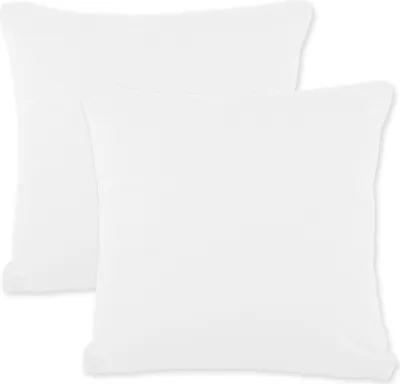 Produktbild von Doppelpack BeBasic Bezug 80x80 weiß Mikrofaser Jersey Reißverschluss
