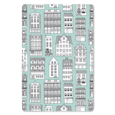 Produktbild von MuchoWow® Mauspad Mousepad Muster - Haus - Skyline 18x27 cm - Mousepads - Maus Mat - Pad - Mausunterlage