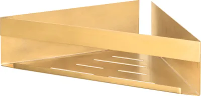 Produktbild von WENKO Turbo-Loc® Eckablage Mod. Genova Gold Matt, befestigen ohne Bohren mit Spezial-Klebepad