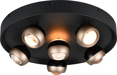Produktbild von TRIO-Leuchten Deckenleuchte ORBIT DH 50x13.50 cm schwarz Deckenlampe