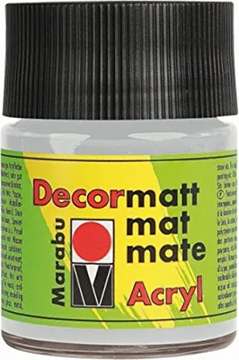 Produktbild von Marabu Acrylfarbe "Decormatt" metallic silber 50 ml Glas