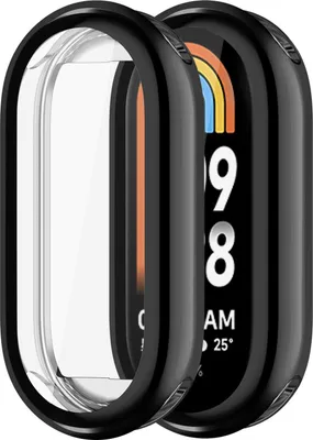 Produktbild von Strap-it TPU-Hülle passend für Xiaomi Smart Band 8 (schwarz)