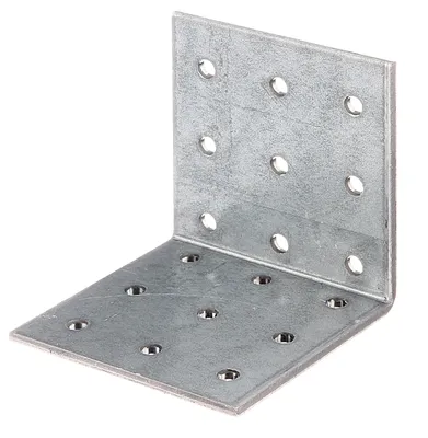 Produktbild von Alberts 60 x Lochplattenwinkel 60 x 60 x 60 mm – Stahl roh, sendzimirverzinkt