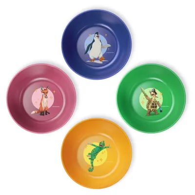 Produktbild von AWAVE®  Die Schule der Magischen Tiere Kindergeschirr Schüssel Set 4-teilig rPET