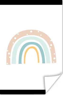 Produktbild von MuchoWow® Poster Regenbogen - Kinder - Pastell - Tupfen - Baby 30x40 cm - Wandplakat - Poster Kinderzimmer