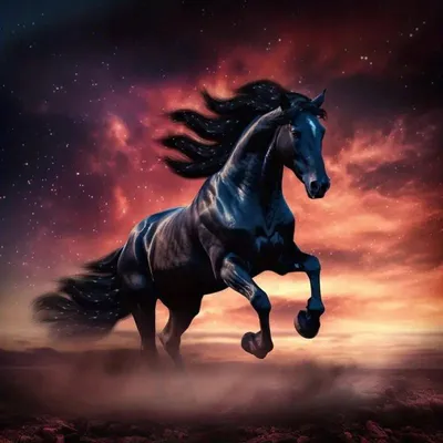 Image de Mosaïque diamant Norimpex - Cheval noir 2000182