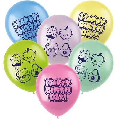 Produktbild von Latexballon Kawaii Party 33 cm | 6 Stück