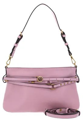 Image de PINKO sac à épaule sac à épaule bandoulière Belt Bag Mini Vitello Morbido Light Pink + Antique Gold rose