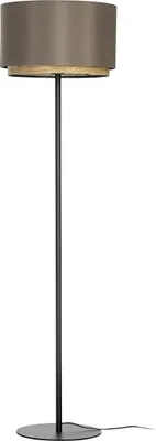 Produktbild von EGLO Stehlampe Marchena, Stehleuchte aus Metall in schwarz, Standleuchte mit Stoff-Lampenschirm, Lampe Wohnzimmer mit E27