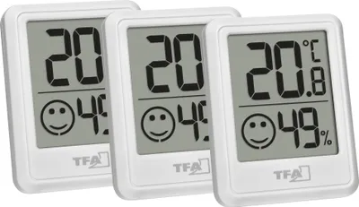 Produktbild von TFA Digitales Thermo-Hygrometer 30.5060.02.03, 3 Stück, weiß