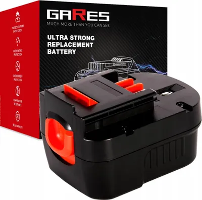 Obrázek produktu pro GARES Akumulátor Baterie pro Black Decker A12F | 12 V 1.5Ah | Zesílená série High-Performance | Vysoký výkon