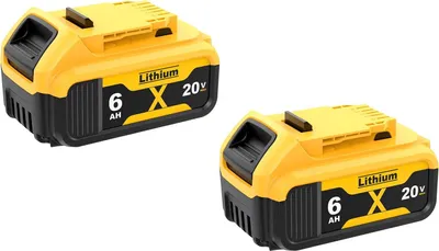Productafbeelding van Batterij, 6000 mAh capaciteit, compatibel met diverse elektrische gereedschappen, 2 stuks 6000 mAh