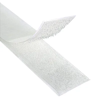 Nähbares Klettband, Haken- und Flauschband, 50 mm x 8 m, Weiß