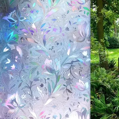 Immagine prodotto di Pellicola adesiva per vetri - Pellicola decorativa - Crea privacy - Adesione statica - 60 x 200 cm - Effetto arcobaleno