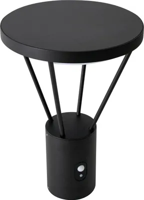 Produktbild von Lucande LED-Solar-Sockellampe Elario, 44 cm, schwarz, Sensor