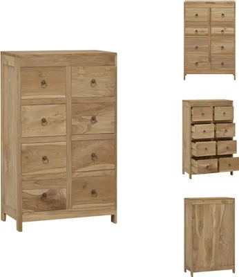 Image de vidaXL Commode 55x30x90 cm, bois massif teck - Commodes