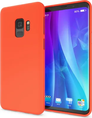 Produktbild von Samsung Galaxy S9 Hülle Handyhülle von NALIA, Ultra-Slim TPU Silikon Neon Case Orange