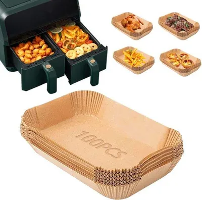 Immagine prodotto di Carta da forno da 8,7 pollici per friggitrice ad aria, 100 fogli, Dual Zone