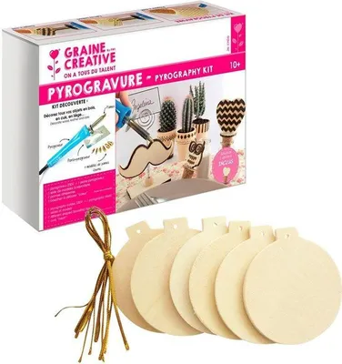 Produktbild von Brennkolben + hölzerne Weihnachtskugeln zum Aufhängen