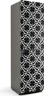 Produktbild von Geometrisches Muster mit Kreisen – Magnetische Kühlschrank Abdeckung – Dekorfolie magnetisch Küche – Kühlschrank Magnet Deko – selbstklebende Magnettafel – Magnetfolie für Kühlschranktür – 60x205 cm