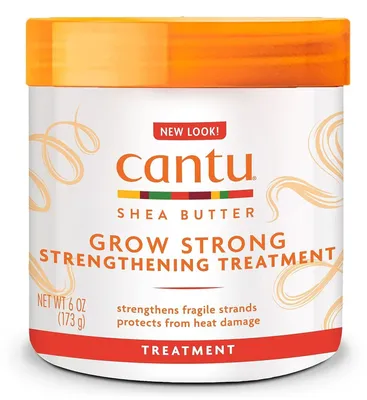 Obrázek produktu pro Cantu Grow Strong Strengthening Treatment, Krém na vlasy, Ženy, Lámavé vlasy, 173 ml, Ochrana proti horku, Lesklý, Posilující, Dávkovač