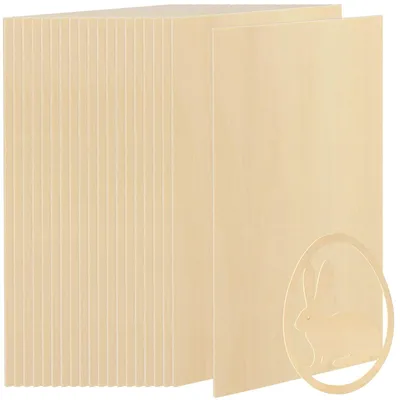 Obrázok produktu pre 20 kusov drevených dosiek z balzy, rozmer 200 x 100 x 1,5 mm