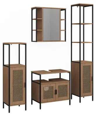 Produktbild von Badmöbel-Set Vicco Linara Eiche 4-teilig, Model 63266