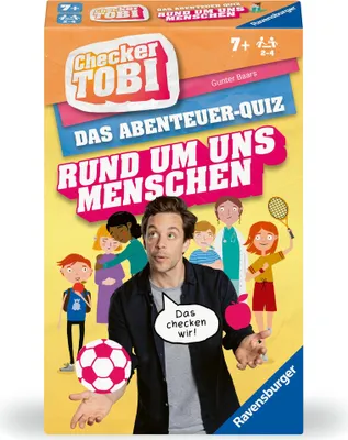Produktbild von Ravensburger 22493 - Checker Tobi Rund um uns Menschen - Das Abenteuerquiz für Kinder ab 7 Jahren, Quiz & Mitmachspiel f