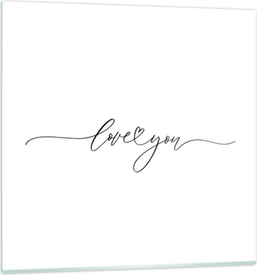 Produktbild von Bilder auf glas - Einteilig - Ich liebe dich handschriftlich - 70x70cm - Glasbilder - Wandbilder - Bilder - Wanddekoration aus Glas - Glas Bilder - Wandbild auf Glas - GAC70x70-4644