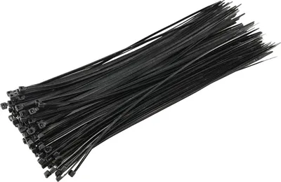 Produktbild von Kabelbinder 300mm x 3,5mm schwarz 100er Pack hohe Zugkraft UV fest