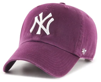 Obrázek produktu pro Kšiltovka 47 Brand Strapback - CLEAN UP New York Yankees, barva: fialová (plum)