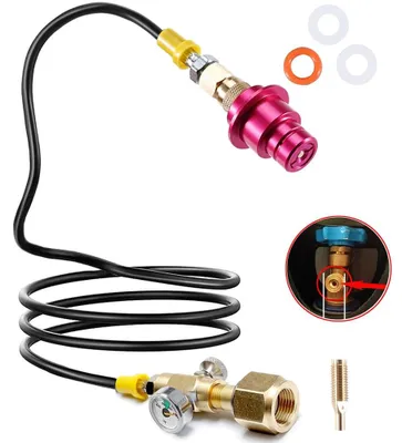 CO2-Adapter Hochdruckschlauch 1,5 m mit Manometer