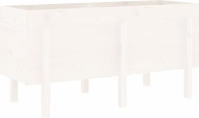 Obrázek produktu pro vidaXL Zvýšená postel bílá 121x50x57 cm Masivní borovicové dřevo
