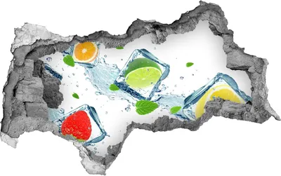 Immagine prodotto di Adesivo autoadesivo tridimensionale a forma di buchi, dimensioni 95x73 cm, motivo: cubi di frutta