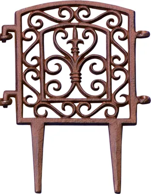 Beetzaun-Gusseisen-Braun-Kombinierbar