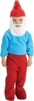 Produktbild von Papa Schlumpf Kinderkostüm Lizenzkostüm der Smurffs Baby Größe: XL