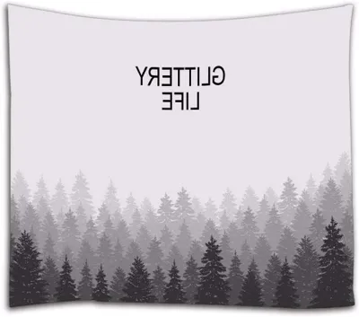 Productafbeelding van Wandkleed Foresta - Wandtapijt Muurdecoratie - Interieur Verfraaien - Hoge Resolutie Print - 180 x 200 cm - Grijs