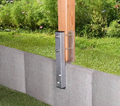 Immagine prodotto di Supporto a U di Alberts per cordoli a L, 91x230 mm, altezza 200 mm, zincato a caldo, da avvitare