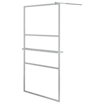 Obrázek produktu pro vidaXL Sprchová zástěna s policí pro sprchový kout chrom 115x195 cm ESG
