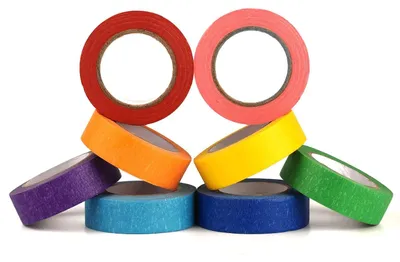 Zdjęcie produktu dla Kolorowa taśma 18 mm, 8 rolek, różne kolory, do projektów kreatywnych