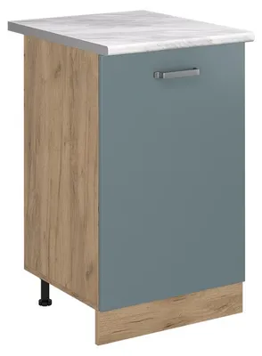 Imagen del producto de Mueble bajo de cocina Vicco R-Line Gris azulado/Roble dorado 50 cm encimera Mármol, Model 70392