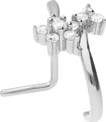 Produktbild von Nasenpiercing, Nasenstecker Chirurgenstahl Nasenstecker KRISTALLBLUME