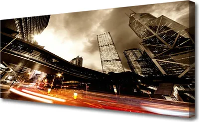 Produktbild von Tulup Leinwand-Bilder 125x50 Wandbild Canvas Kunstdruck Stadt Gebäude