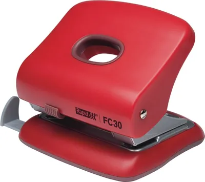 Produktbild von Locher FC30 mit Anschlagschiene rot Packung mit 20 Stück