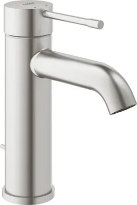 Produktbild von Grohe Essence Einhand-Waschtischbatterie, S-Size, Ausladung 116mm, mit Zugstangen-Ablaufgarnitur, 24171DC1