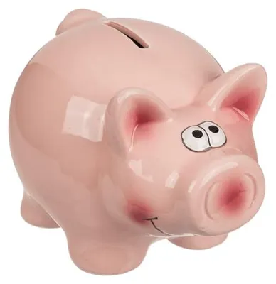 Produktbild von Spardose aus Keramik mit Deckel und Schlüssel.