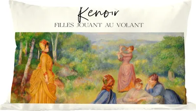 Produktbild von MuchoWow® Zierkissen Sofakissen Wohnzimmer Dekokissen 60x40 cm Kunst - Renoir - Alte Meister - Kopfkissen - Polster mit Foto