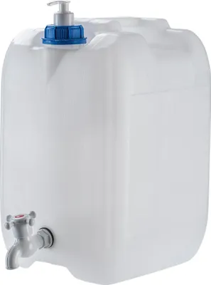 Image de Bidon d'eau - Réservoir d'eau avec robinet - 20 l - Portable - Pour le camping, les lavabos et les activités de plein air